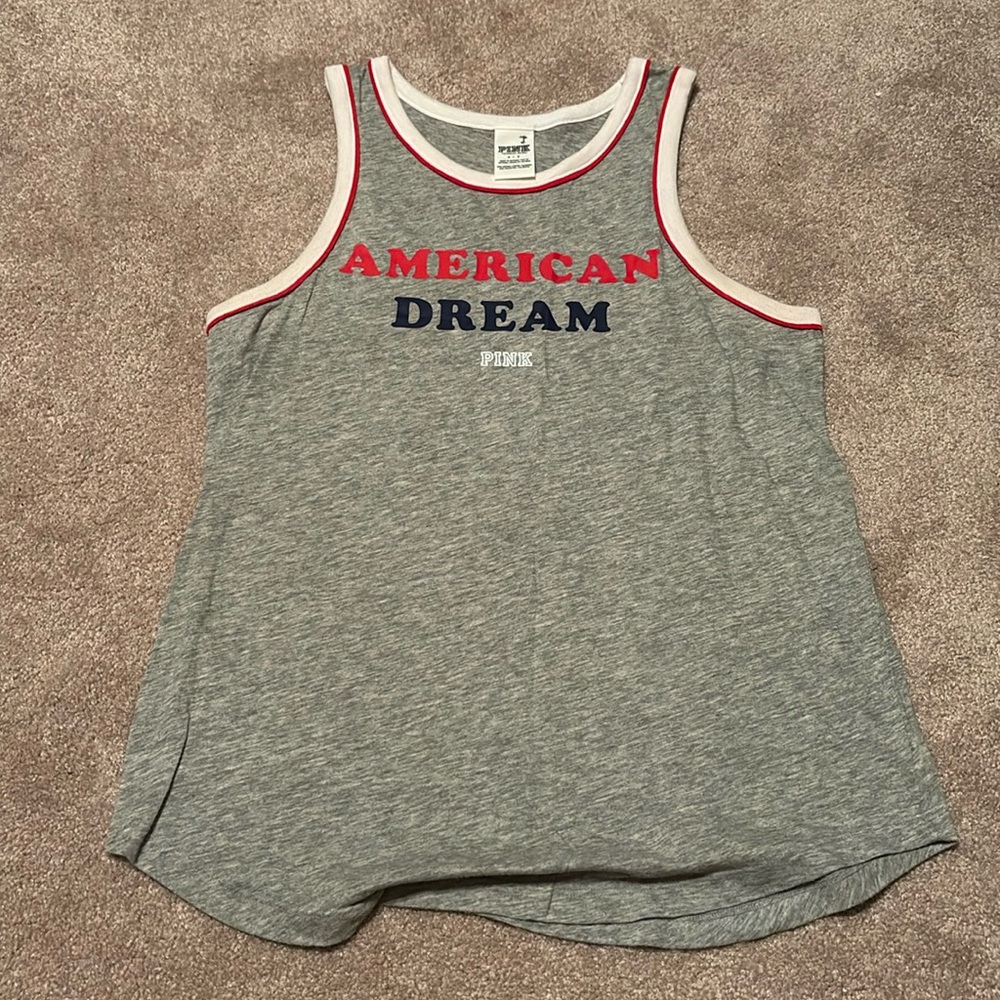 American Red White and Blue PINK tank top